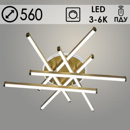 Люстра 1039/6B GD золото 6x12W LED 3000-6000K ПДУ(ИК) диммер d770 h145, 24
